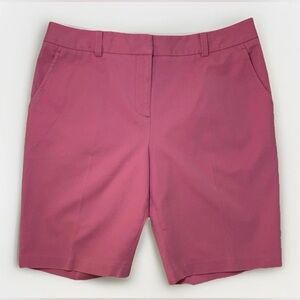 J McLaughlin Pink Bermuda Shorts Women's Size 12 Lilly Like Zip Hook 34 X 9.5